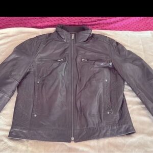 Men’s Milestone Leather Brown Jacket Size 50/medium Perfect Condition